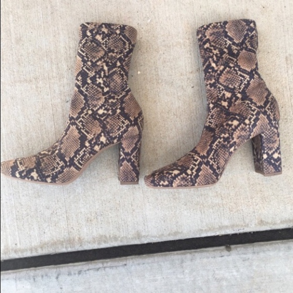 H&M Snakeskin Booties